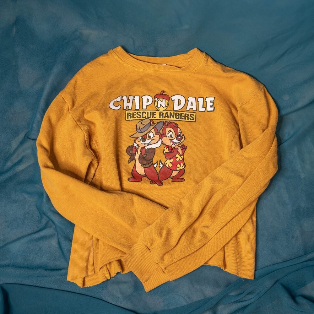 CLEARANCE Disney Chip ‘N Dale Rescue Rangers Yellow Sweatshirt Kids Small